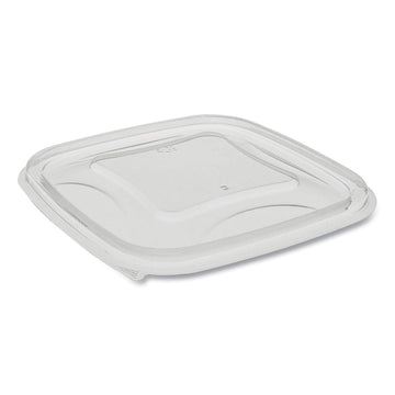 Pactiv Evergreen EarthChoice Square Recycled Bowl Flat Lid, 5.5 x 5.5 x 0.75, Clear, Plastic, 504/Carton