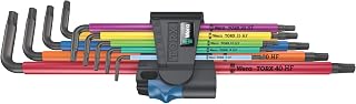 Wera 05024470001 967/9 TX XL MULTICOLOUR HF 1 L-KEY SET WITH HOLDING FUNCTION LONG 9 PIECES