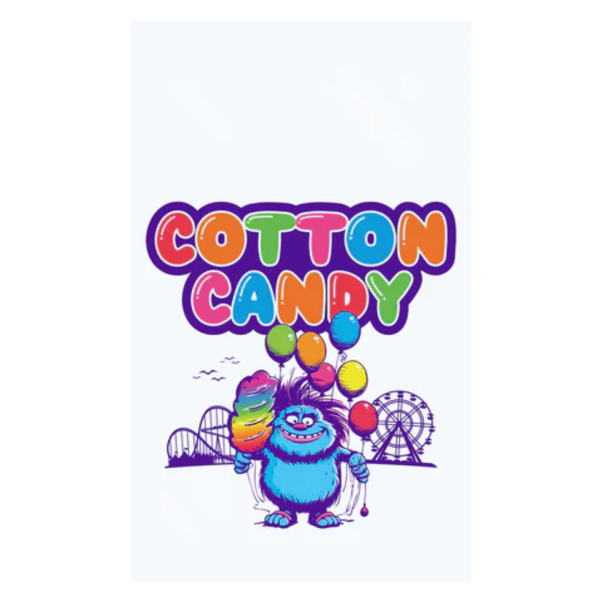 Troll Cotton Candy Bags by Popcorn Supply Company – 1 Count (Pack of 1000), Plastic, Pack of 1000, Model 3057