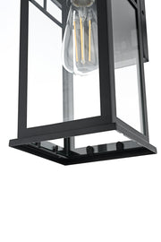 Mercer One Light Outdoor Wall Sconce Black by Lighting Design – Iron, Black, Model OD313W16BK
