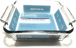 Anchor Hocking Glass Square Baking Dish 8 Inch, 1 Count