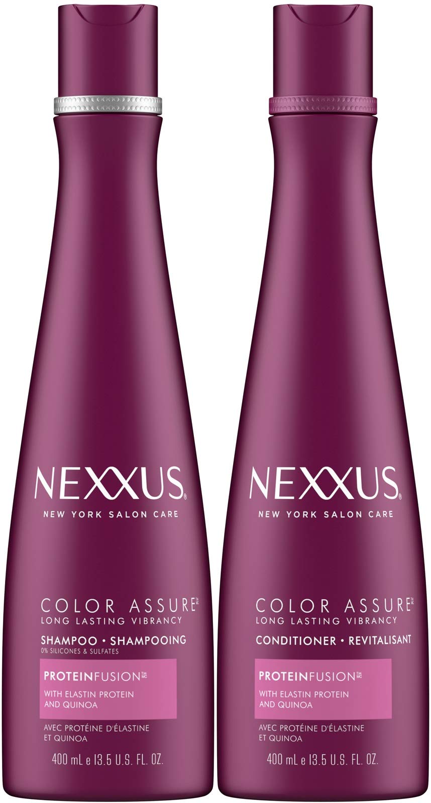 Color Assure Shampoo + Conditioner Twin Pack - 13.5 fl oz - 2ct by Nexxus – 13.5 Fl Oz (Pack of 2), Pack of 2, Model unknown