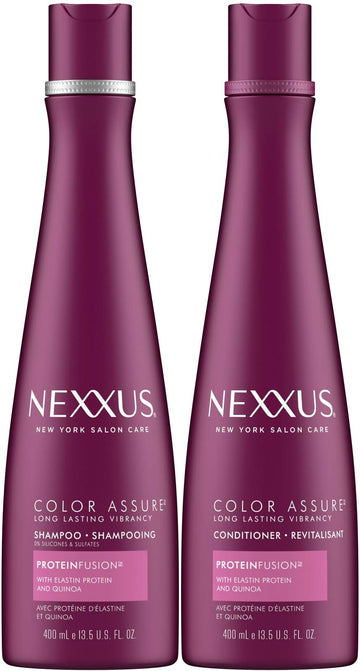 Color Assure Shampoo + Conditioner Twin Pack - 13.5 fl oz - 2ct by Nexxus – 13.5 Fl Oz (Pack of 2), Pack of 2, Model unknown