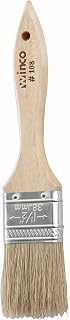 Winco Pastry Brush, 1-1/2-Inch ,Beige | Durable Bristles, Basting, Glazing, Marinades, Butter and Pastry Prep, Metal ferrules