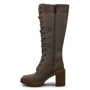 Women's Allington Heights 14 Inch Lace Up Boot by Timberland – 10 Wide, Taupe Grey