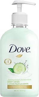 Dove Cucumber Body Lotion 500ml (16.9 oz) Refillable Bottle with Pump Dispenser - Case of 24