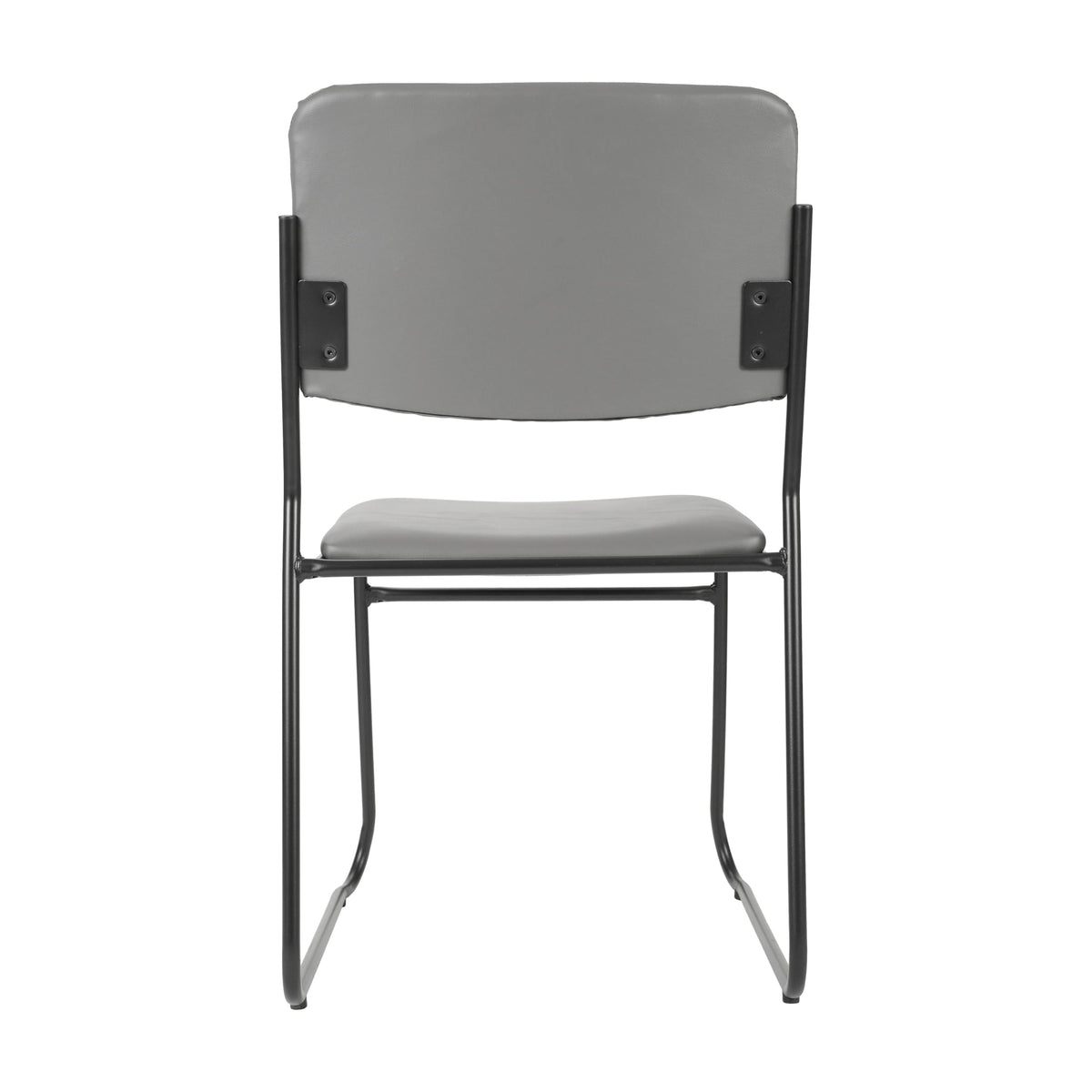 Flash Furniture Gray Vinyl/Black Frame / Set of 5 / Contemporary Home Office Desk Chairs