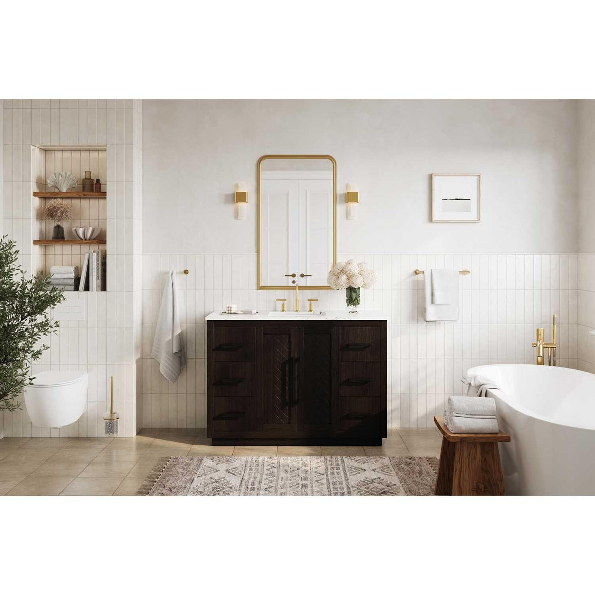Chase Bathroom Vanity Chocolate Oak by Lighting Design – Wood, Chocolate Oak, Model 5607824