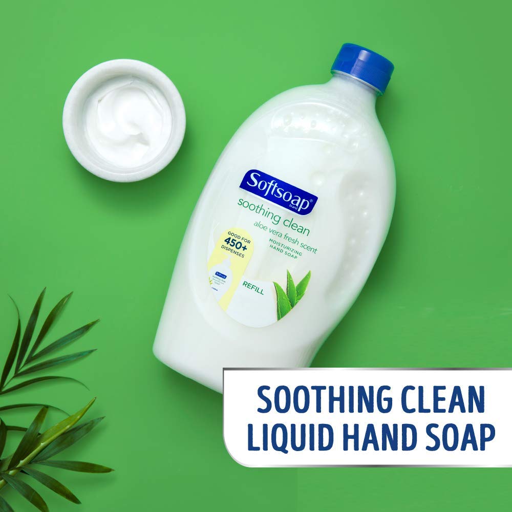 Moisturizing Hand Soap Refill Soothing Aloe Vera - 32 oz by Softsoap – 32 Fl Oz (Pack of 1), White, Model 126981