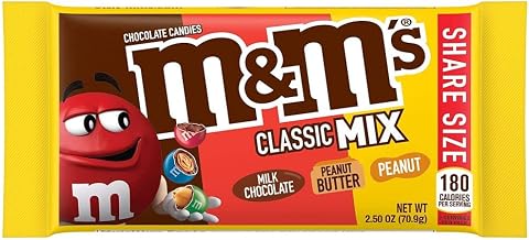 M and MS Milk Chocolate Peanut Butter and Peanut Chocolate Candy - Classic Mix, 2.5 Ounce - 108 per case.
