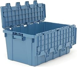 HUBERT Chafer Storage Box Transport Box with Interlocking Lid Blue Polypropylene - 27 1/4"L x 17"W x 12 1/4"H