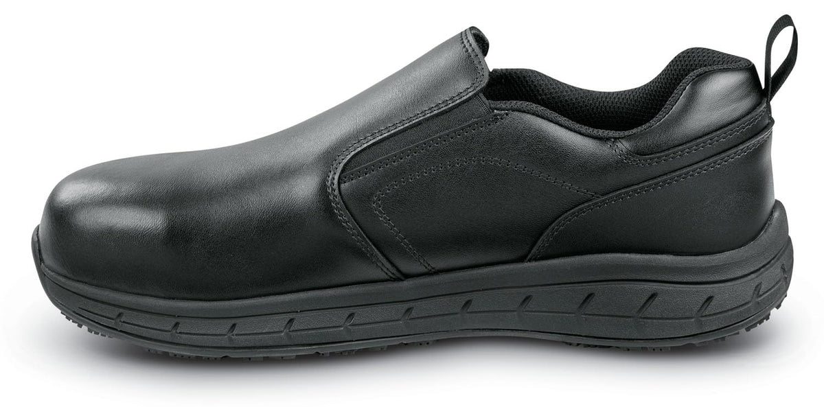 Men's Black Kinston MaxTrax Steel Toe SRO Slip-On Oxford (10.5 M) by SR Max – 10.5, Black, Model SRM4100