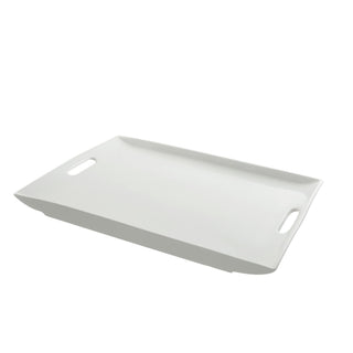 Whittier 19.875" x 14.75" Rectangle Platter by 10 Strawberry Street – 15-Inch x 20-Inch, Porcelain, White, Model WTR-20-15RECHNDL