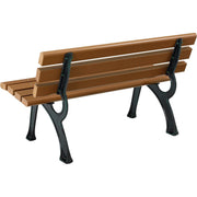 4'L Outdoor Park Bench with Backrest by Global Industrial – 4', Plastic, Tan, Model 240125TN