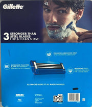 Mach3 Turbo 20 Cartridges by Gillette – Stainless Steel, Silver, Pack of 20