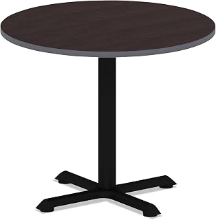 Alera Reversible Laminate Table top, Round, 35.5" Diameter, Espresso/Walnut