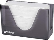 San Jamar Countertop Paper Towel Dispener, Manual Dispensing for Bathroom and Kitchen, 7" x 11" x 4.38", Black Pearl
