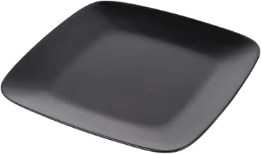 G.E.T. Enterprises D9SQR-B 8 1/4" Black Plate Square | Dishwasher safe, Shatterproof, Space saving, Restaurant service, Great for Entrees, Salads, Desserts and Appetizers