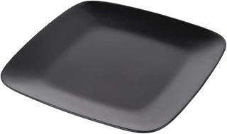 G.E.T. Enterprises D9SQR-B 8 1/4" Black Plate Square | Dishwasher safe, Shatterproof, Space saving, Restaurant service, Great for Entrees, Salads, Desserts and Appetizers