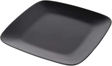 G.E.T. Enterprises D9SQR-B 8 1/4" Black Plate Square | Dishwasher safe, Shatterproof, Space saving, Restaurant service, Great for Entrees, Salads, Desserts and Appetizers