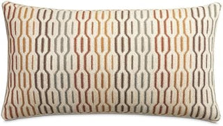 Michael Amini Sundance Ashbury Brown Oblong Pillow Set of 2 with Soft 100% Polyester Cover and Plush Filling for Comfortable Support and Stylish Autumn Accent in Living Room or Bedroom