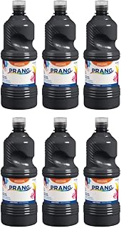 Prang Ready-to-Use Tempera Paint Quart, 32 oz., Black, 6 Count