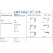 Versa Desk Adjustable Height Kids Rectangular Table Write-On/Wipe-Off Dry Erase Top Child Desk for School Classroom by Tot Mate – Model TM9510R.SWWOPX1