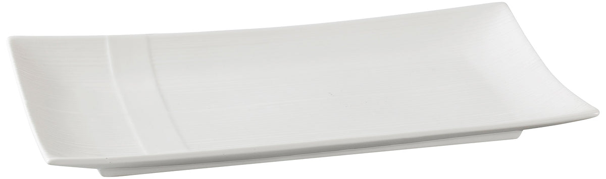 Rectangular Plate by Yanco – Large, Porcelain, Bone White, Pack of 12, Model SH-215