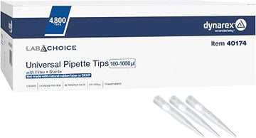 Dynarex LabChoice Universal Pipette Tips - Filter Pipette Tips, 100-1000 µl, Sterilizable, Clear - 96 Tips/Rack, 10 Racks/Box, 5 Boxes/Case, 4800 Count
