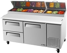 Turbo Air TPR-67SD-D2 68" Super Deluxe Pizza Prep Table