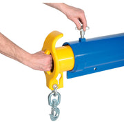 Forklift Telescoping Jib Boom Crane by Global Industrial – 86.6"L x 32"W x 12.2"H, Alloy Steel, Blue, Model F7723