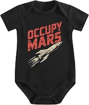 Baby Romper,Occupy Mars Grunge,Adorable Graphic Skin‑Friendly Durable Outfit