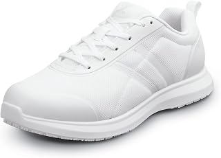 SR Max Womens White Aiken MaxTrax Soft Toe SRO Athletic