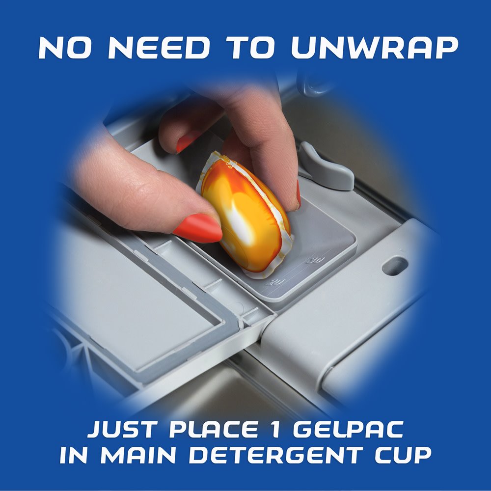 Gelpacs Dishwasher Pods by Finish – 32 Count (Pack of 1), Orange, Model 81053