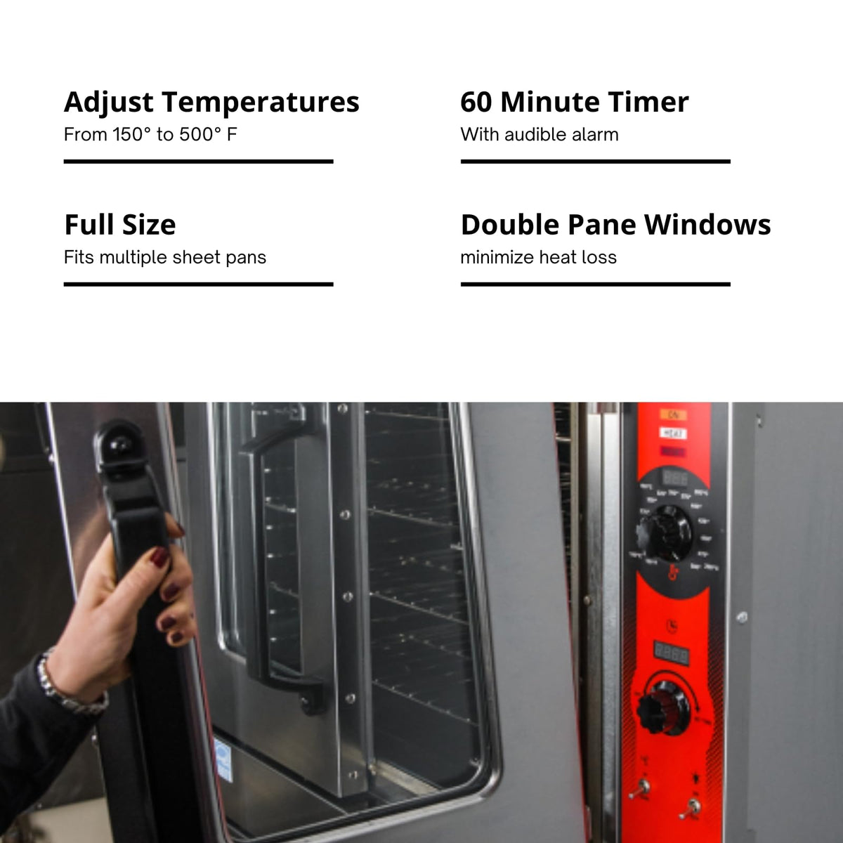VULCAN Single Deck | LP Gas / Silver / 7.4 cubic_feet Commercial Ovens
