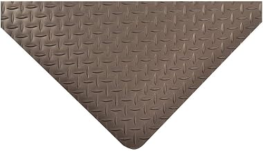 Notrax Antifatigue Mat, 9 ft. L x 2 ft. W, 9/16" Thickness, Vinyl, Diamond Plate, Black 509S0029BL - 1 Each