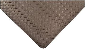 Notrax Antifatigue Mat, 9 ft. L x 2 ft. W, 9/16" Thickness, Vinyl, Diamond Plate, Black 509S0029BL - 1 Each