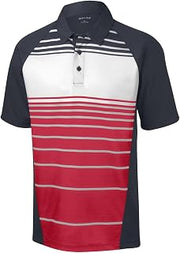 SPORT-TEK Men's Dry Zone Sublimated Stripe Polo XS True Red