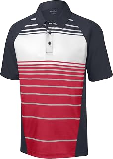 SPORT-TEK Men's Dry Zone Sublimated Stripe Polo XS True Red