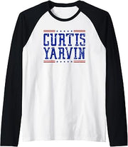 Curtis Yarvin for President 2028 Raglan Baseball Tee