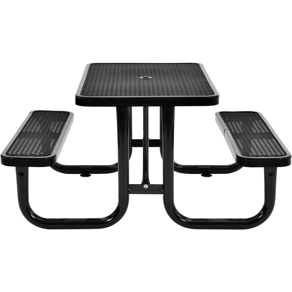 Global Industrial Black / 48"W x 62"L x 29.5"H / Industrial Picnic Tables
