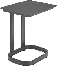 Friss End Table Black, Black End Table, Modern Style, Faux Wood Aluminum Rectangular Shape Tabletop, Aluminum, Outdoor Living, 22" W x 16.1" D x 24.2" H
