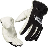 Lincoln Electric Welders Leather Drivers Gloves | Top Grain & Split Leather | Cotton Liner | Large | K3770-L, White
