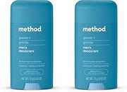 Method Deodorant, Glacier + Granite, 24 Hour Odor Protection, 2.65 oz, (Pack of 2)