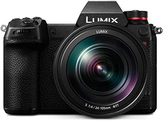Panasonic LUMIX S1R Full Frame Mirrorless Camera with 47.3MP MOS High Resolution Sensor, 24-105mm F4 L-Mount S Series Lens, 4K HDR Video and 3.2” LCD - DC-S1RMK Black
