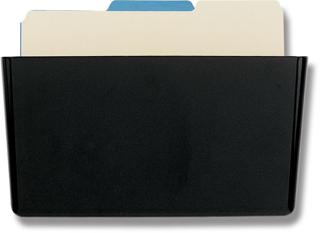 Letter-Size Wall File by Officemate – (Pack of 1), Plastic, Black, Model 21432