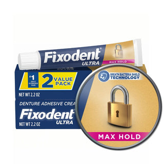 Ultra Max Hold Denture Adhesive by Fixodent – 2.2 Ounce (Pack of 2), Denture Adhesive Substance, Red, Pack of 2, Model 1432