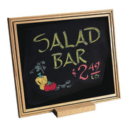 Chalkboard Black Single-Sided - 11" L x 7" H by HUBERT – 11"W x 7"H, Chalkboard, Black