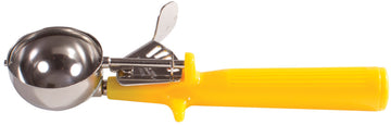 Size 20 Yellow Stainless Steel Ice Cream Disher by Winco – 20, 1.625 ounces, Stainless Steel, Model ICOP-20