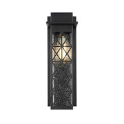 Wildey One Light Outdoor Wall Sconce Black by Lighting Design – Iron, Black, Model OD361W16BK